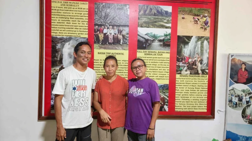 Narasumber beerfoo bersama dengan IBu Sukatni, Pendiri Asosiasi Women Guide Rinjani