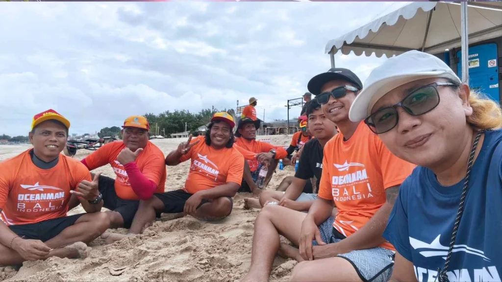 With Local rescue team / lifeguard of pantai kedonganan, Jimbaran bali